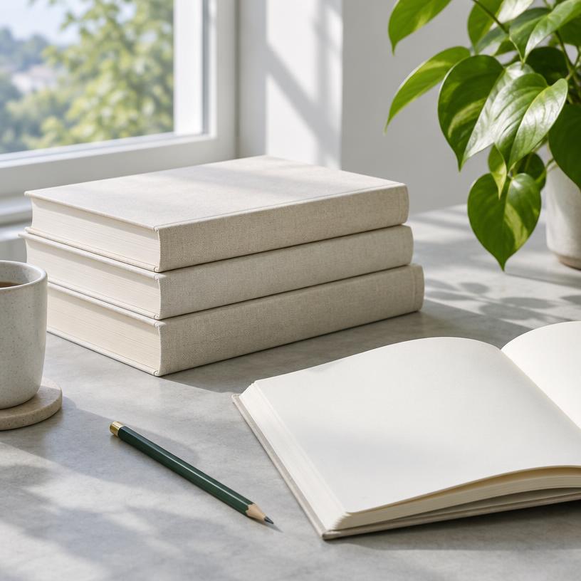 Composição ilustrativa de livros — Desenvolvimento pessoal